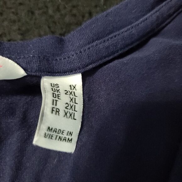 Isaac Mizrahi Live Womens Top Blue Size 1X Cotton Blend Stretch Pullover - Picture 7 of 12